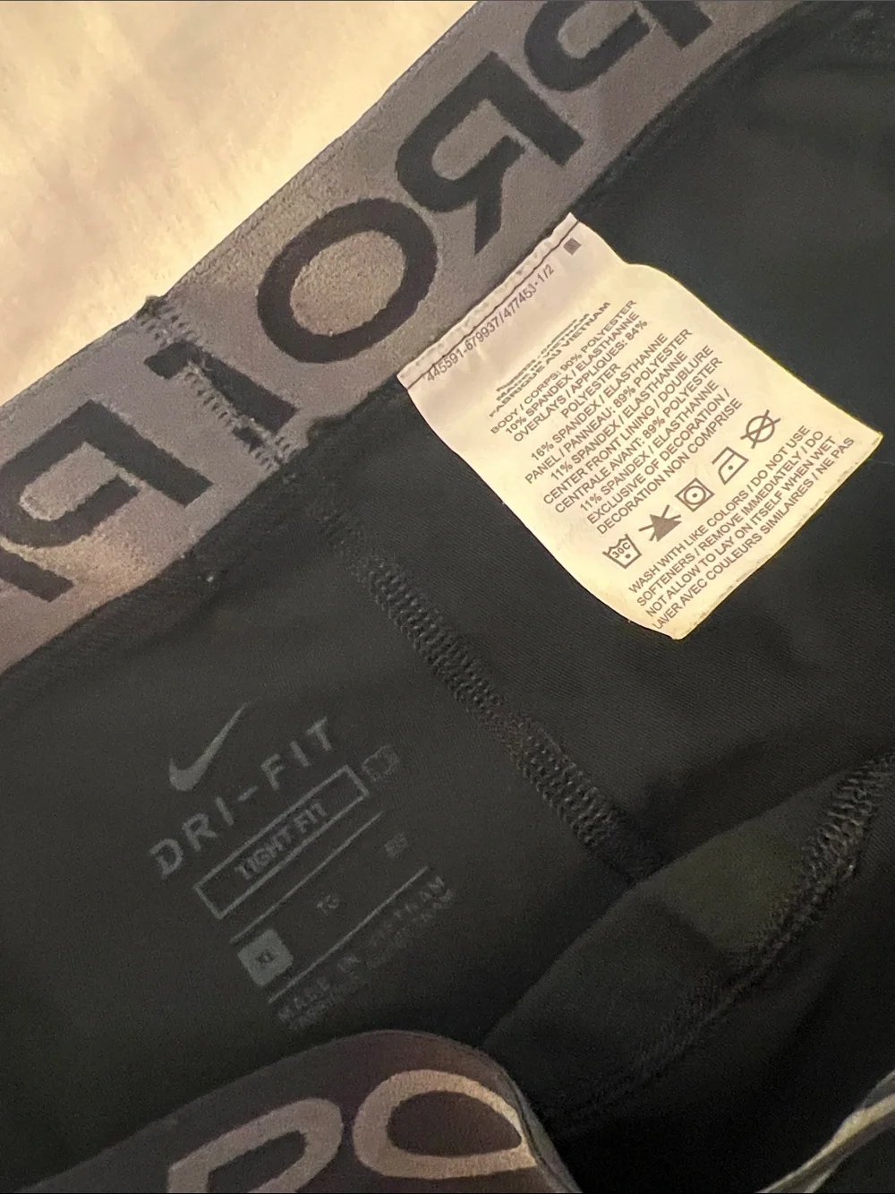 Nike Kids Black Leggings with White Swoosh